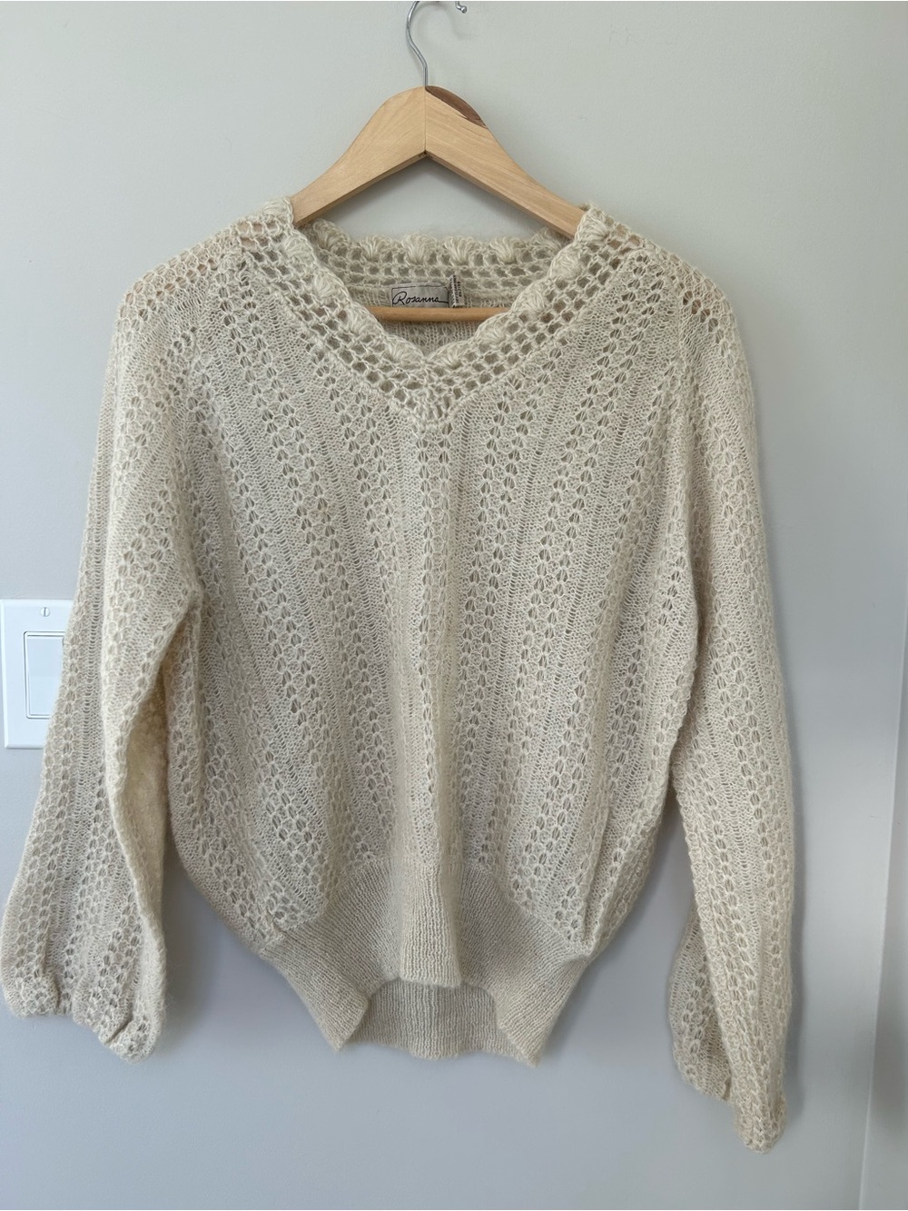 Vintage Rosanna Mohair wool knit sweater